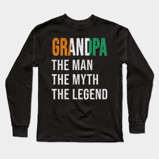 Grand Father Ivorian Grandpa The Man The Myth The Legend - Gift for Ivorian Dad With Roots From  Ivory Coast Long Sleeve T-Shirt